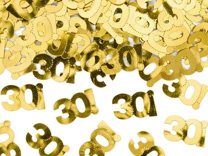 Metallic confetti - number 30 - 15g