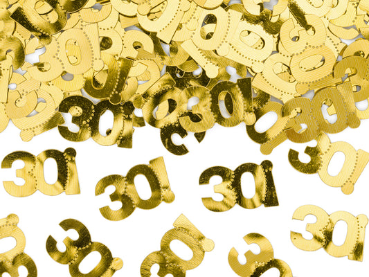 Metallic confetti - number 30 - 15g