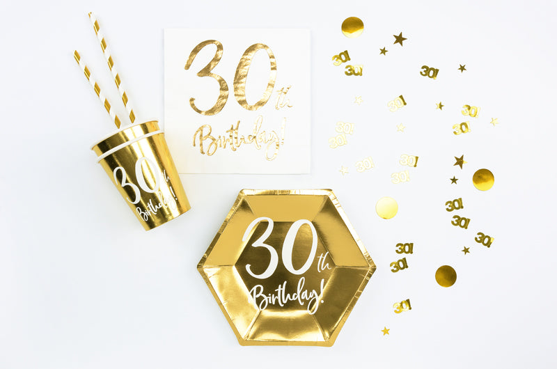 Metallic confetti - number 30 - 15g