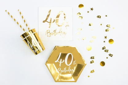 Metallic confetti - number 40 - 15g