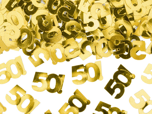 Metallic confetti - number 50 - 15g