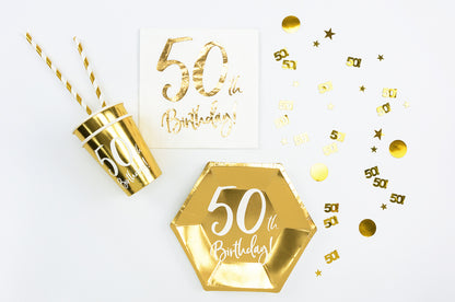 Metallic confetti - number 50 - 15g