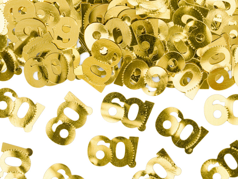 Metallic confetti - number 60 - 15g