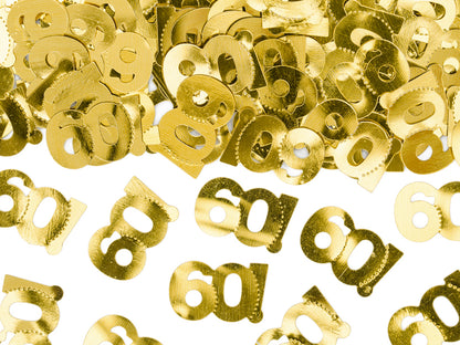 Metallic confetti - number 60 - 15g