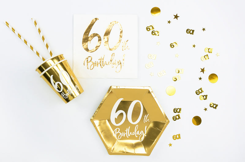 Metallic confetti - number 60 - 15g
