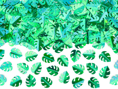 Metallic confetti Leafs - green - 15g