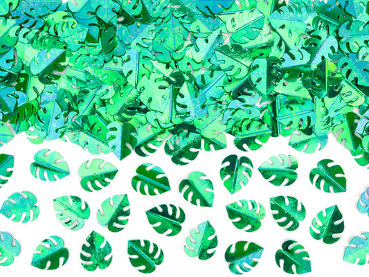 Metallic confetti Leafs - green - 15g