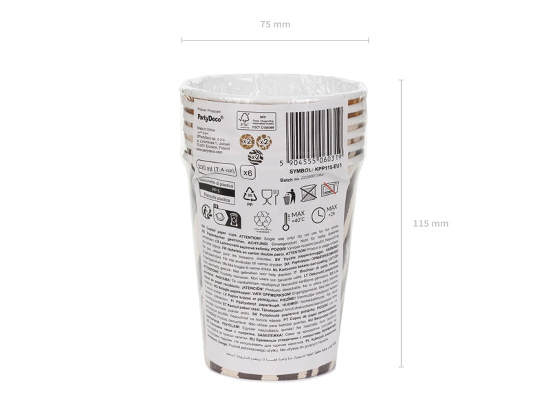 Cups Safari spots - 220 ml - Assorted Colours