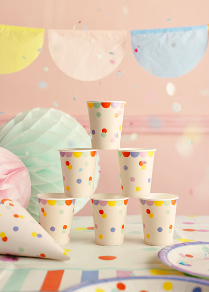 Cups Confetti - 220 ml - Assorted Colours