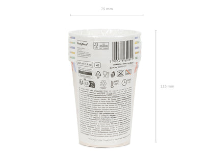 Cups Confetti - 220 ml - Assorted Colours