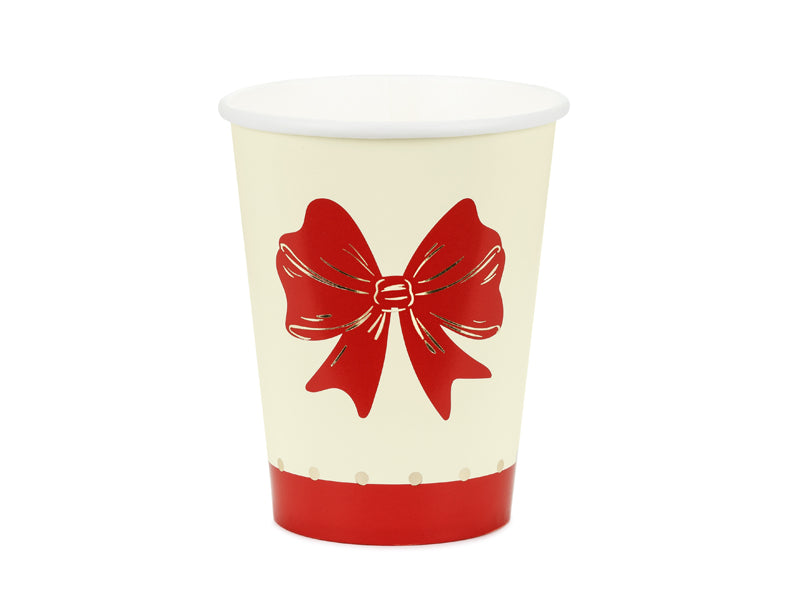 Cups Bow - 250 ml - red-beige