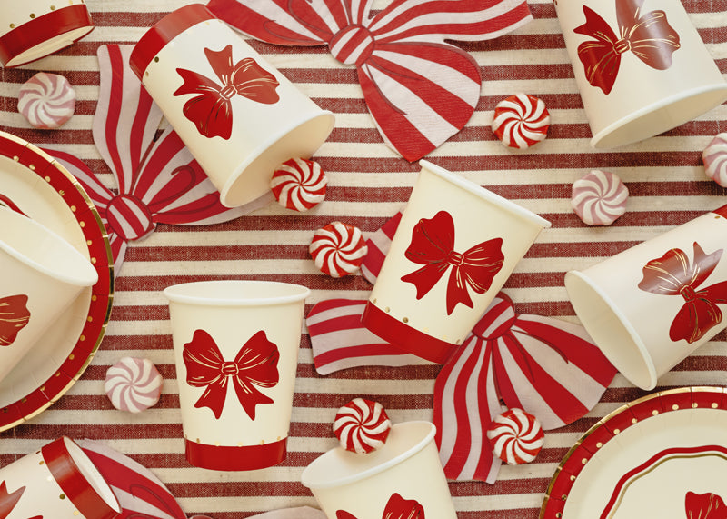 Cups Bow - 250 ml - red-beige