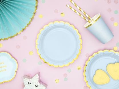 Light Blue Pastel Paper Cups