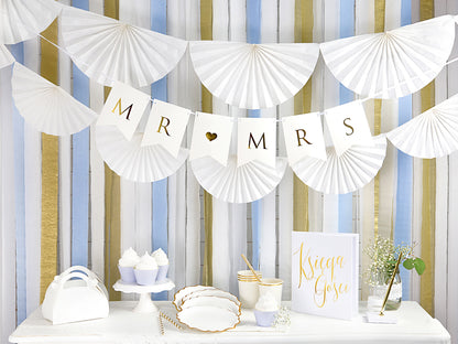 White Cups with Gold Trim