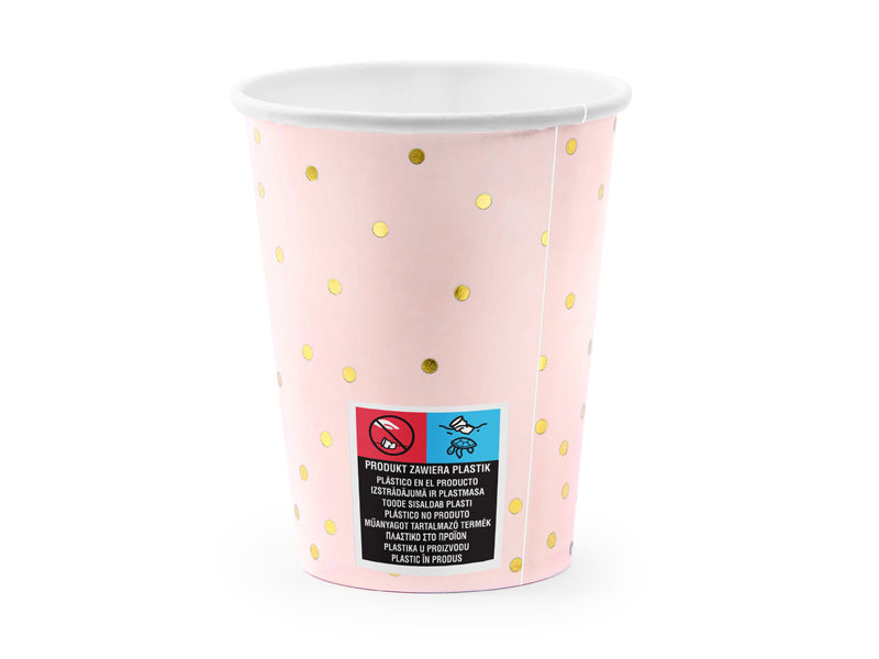 Cups Polka Dots - light pink - 260 ml