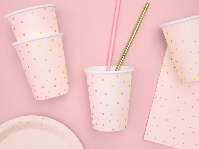 Cups Polka Dots - light pink - 260 ml