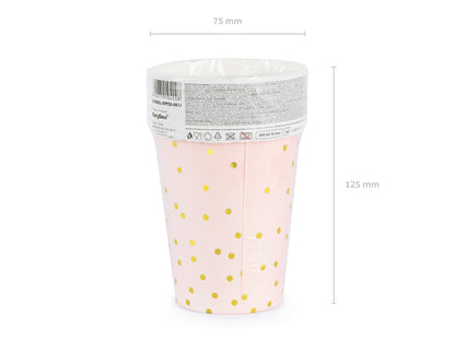 Cups Polka Dots - light pink - 260 ml
