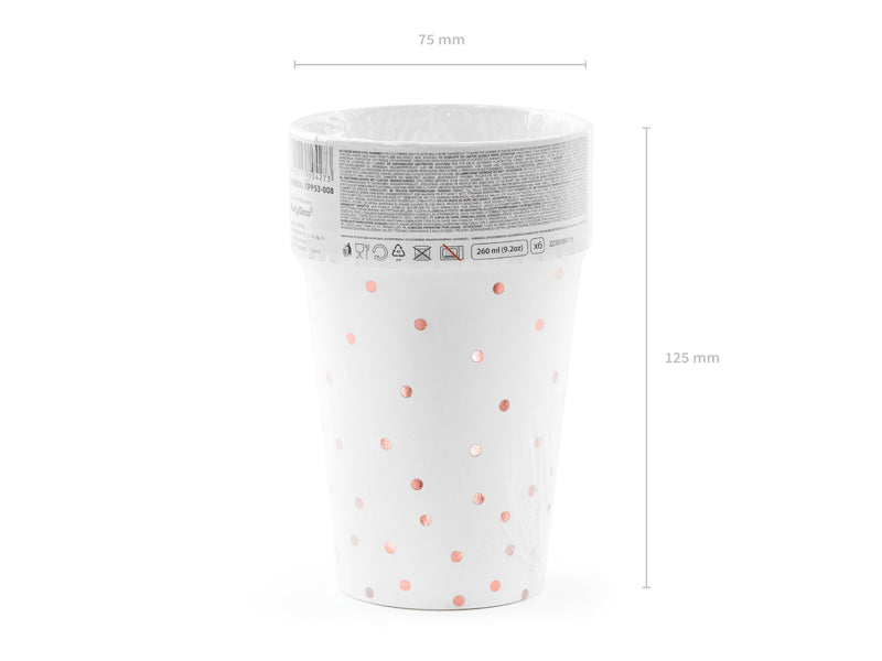Cups Polka Dots - white - 260ml