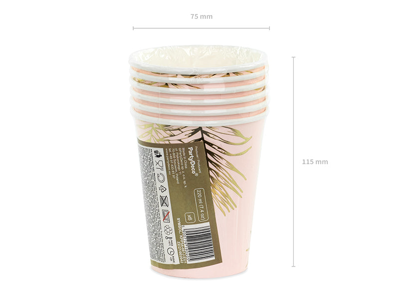 Cups Leaves - light pink - 220ml