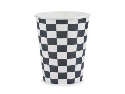 Coupes de voitures de course à damier