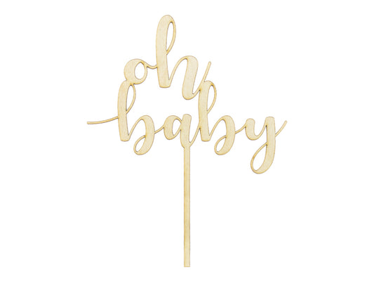 Wooden topper Oh baby