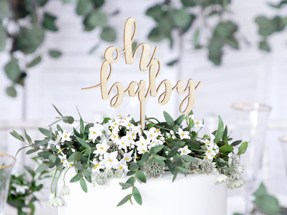 Wooden topper Oh baby