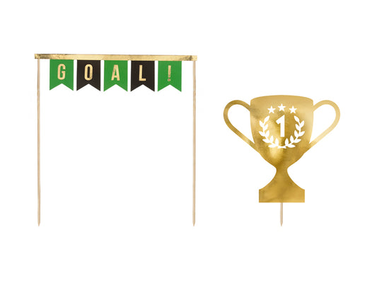 Trophy and Goal Cake Topper
