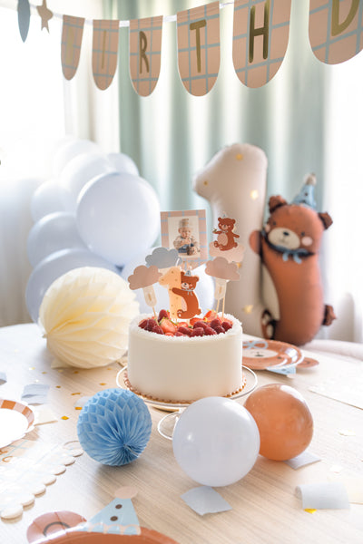 Cake Toppers Teddy Bear - Assorted Colours - 12
