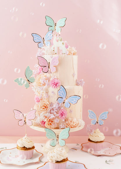 Décoration de gâteau papillons