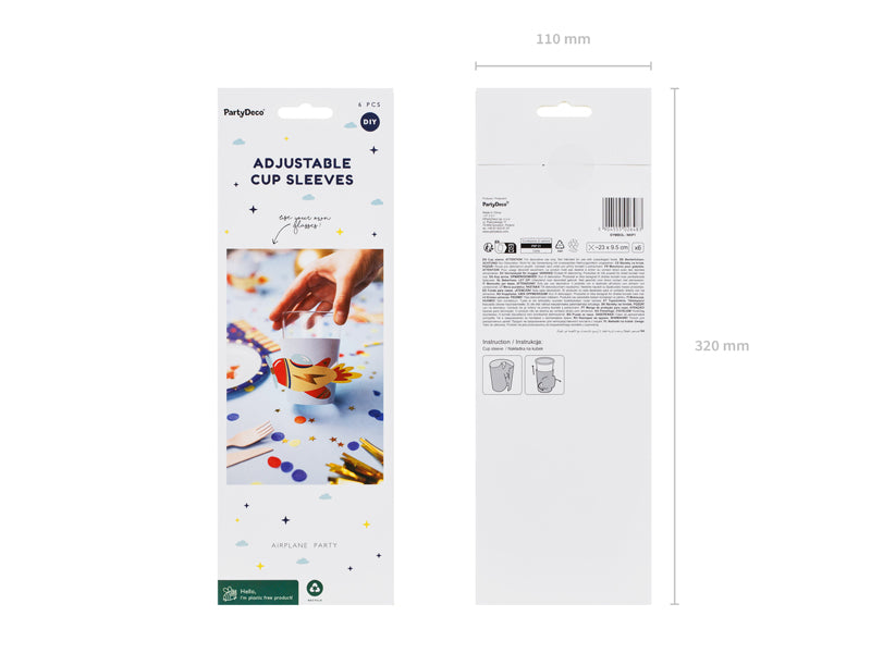 Cup sleeves Airplane - Assorted Colours