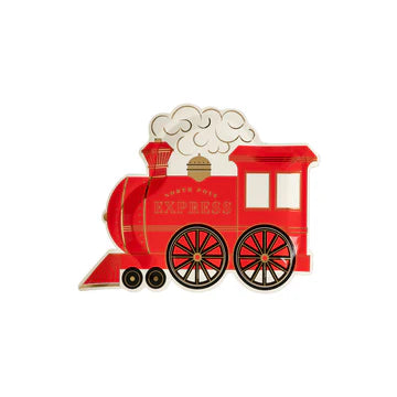 Train Shaped Holiday Plates
