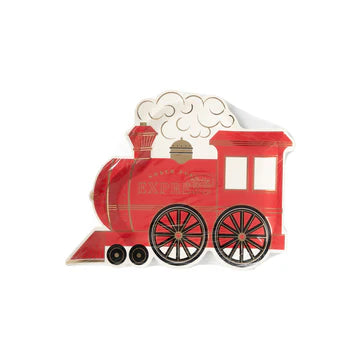 Train Shaped Holiday Plates
