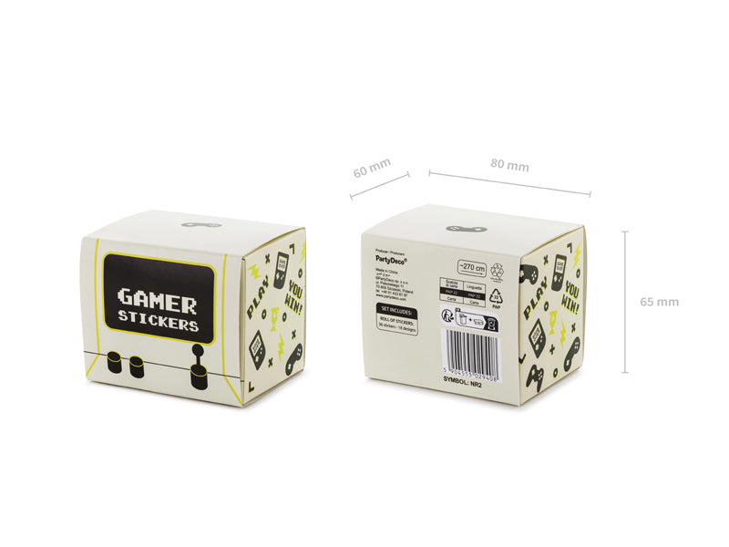 Mini stickers Gamer - Assorted Colours