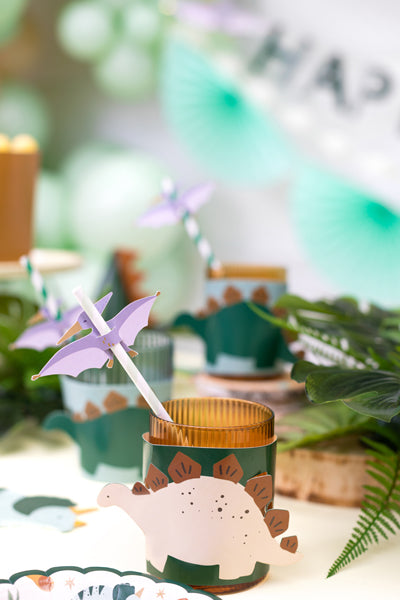 Pterodactyl Dinosaur Paper Straws