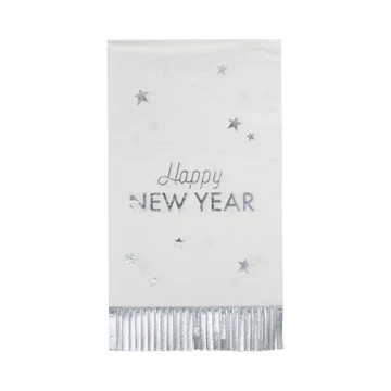 Serviettes de table à franges pour le Nouvel An