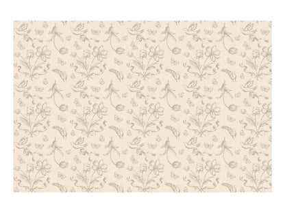 Beige Flower Tablecloth