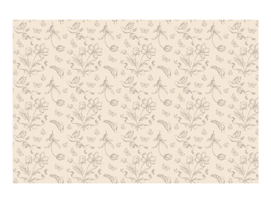 Beige Flower Tablecloth