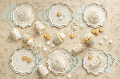Beige Flower Tablecloth