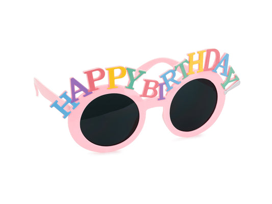 Glasses Happy Birthday - pink