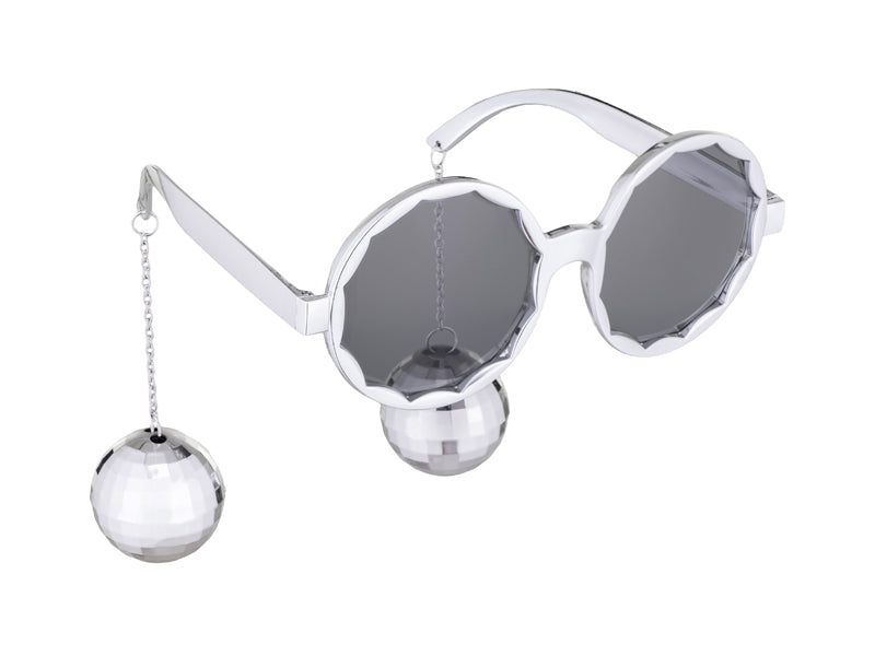 Glasses Disco balls - silver