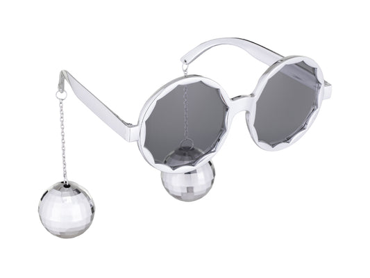 Glasses Disco balls - silver