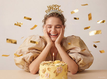 Headband Happy Birthday - gold