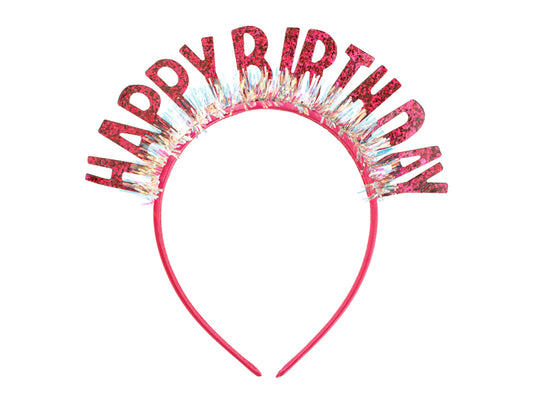 Headband Happy Birthday - pink