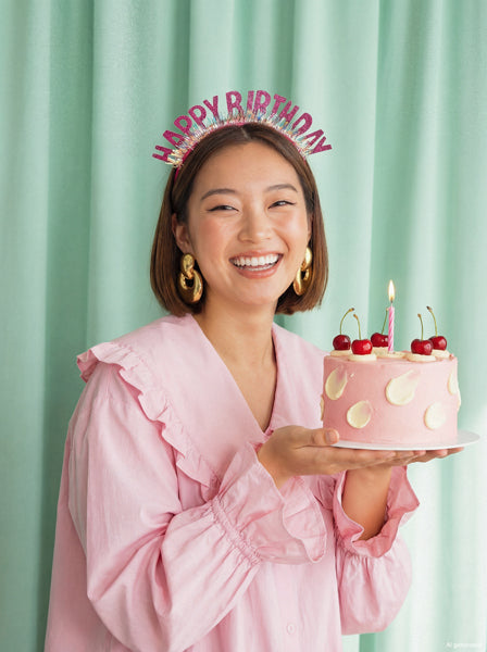 Headband Happy Birthday - pink
