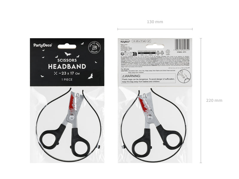 Scissors Headband - Assorted Colours