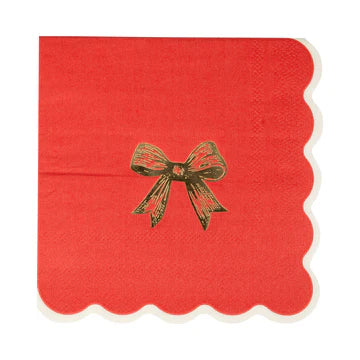 Serviette de cocktail Red Bow