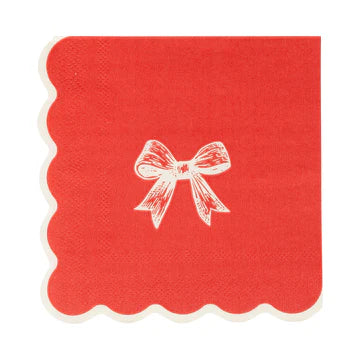 Serviette de cocktail Red Bow
