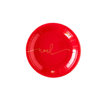 Red “Noel” Dessert Plates