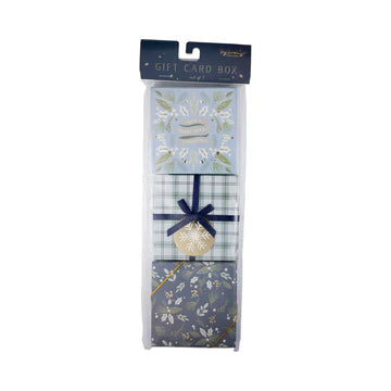 Coffret porte-cartes cadeaux bleu hiver