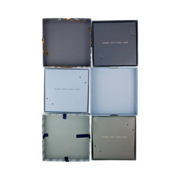 Coffret porte-cartes cadeaux bleu hiver